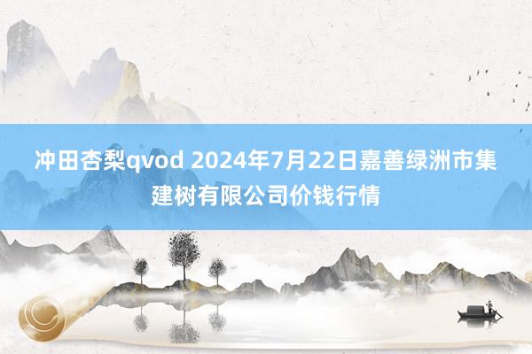 冲田杏梨qvod 2024年7月22日嘉善绿洲市集建树有限公司价钱行情